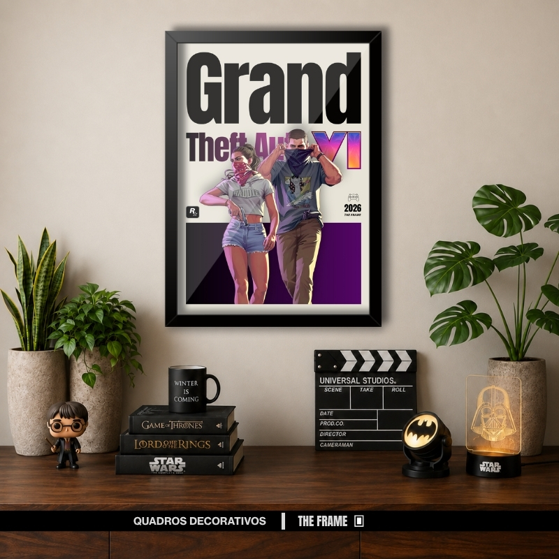 Quadro Decorativo A4/A3 Jogo Grand Theft Auto VI GTA 6