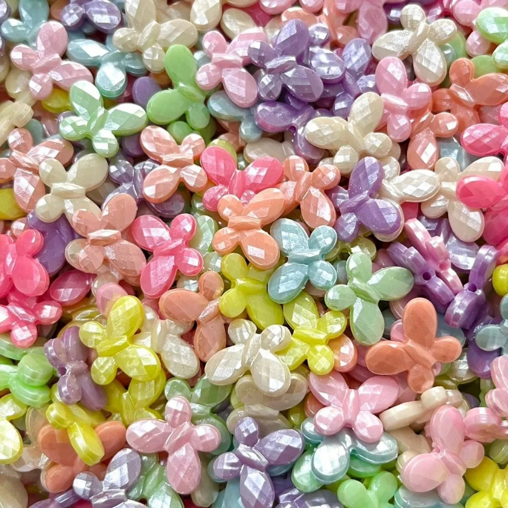 50-300 Pcs Miçangas Coloridas Para Crianças Borboleta 50-150g