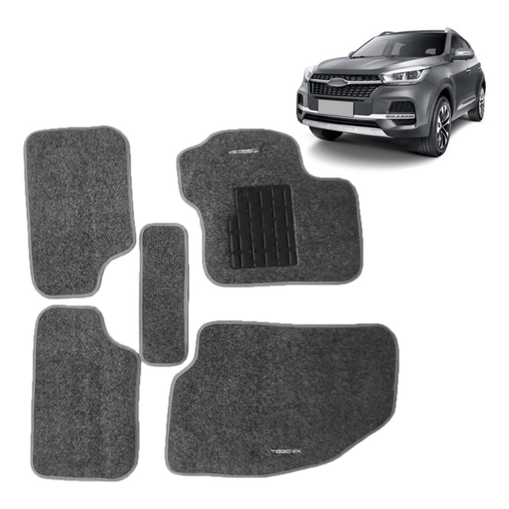Kit de tapetes 5 peças específico Tiggo 5x 2019 20 2021 Carpete Grafite
