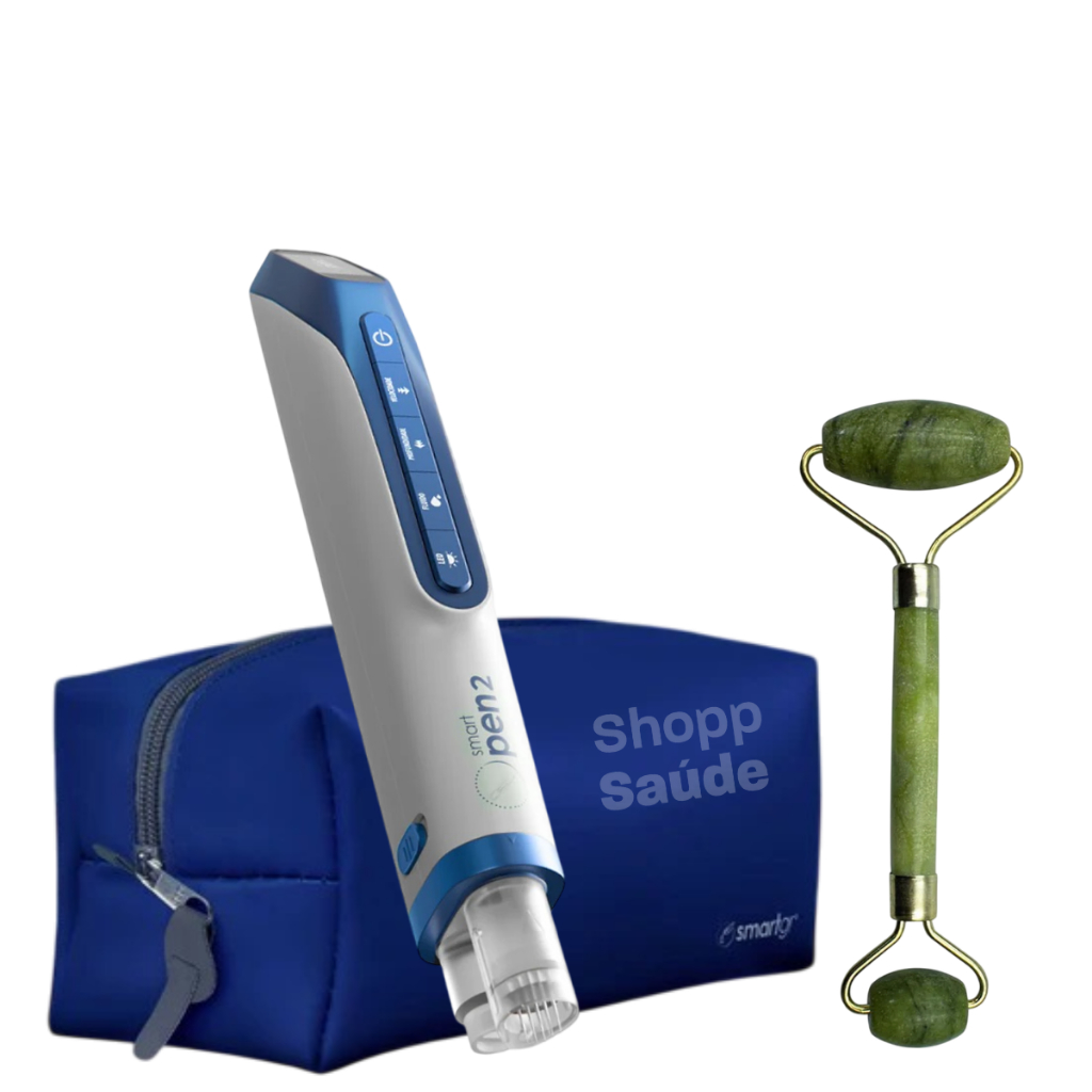 Smart Pen 2 Caneta de Microagulhamento Elétrico com Infusão de Ativos - Smart GR e 1 Caixa Cartucho 36 Agulhas