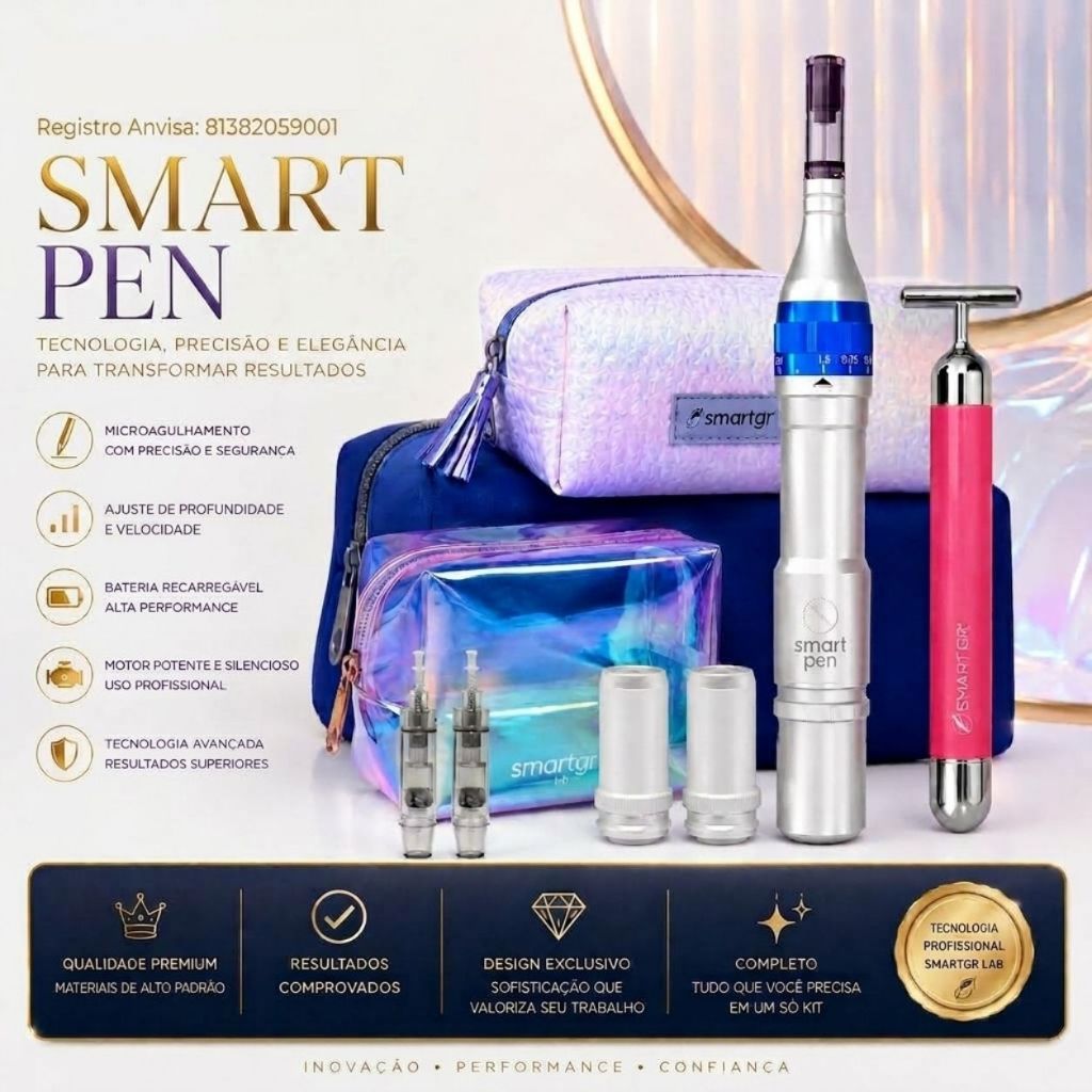 Caneta Smart Dermapen Sem Fio Microagulhamento Original com registro Anvisa