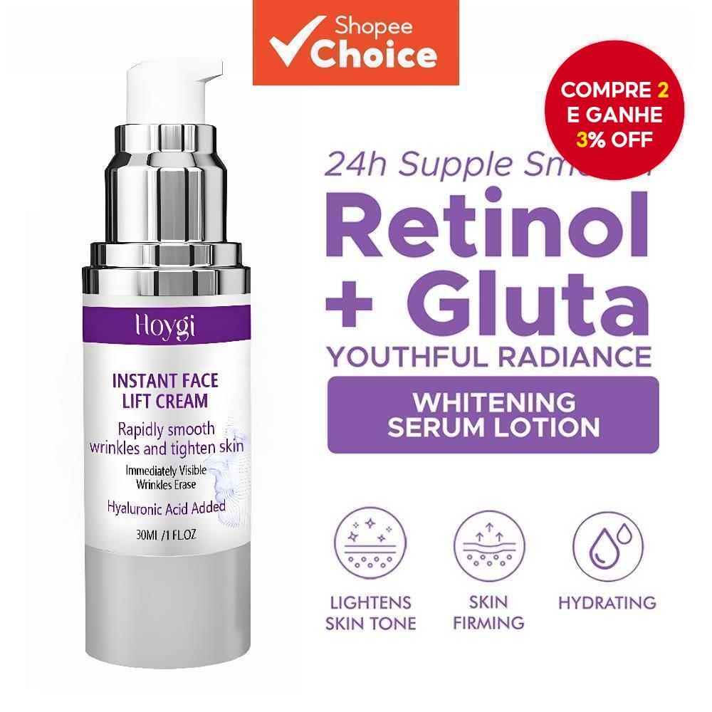 Creme Instantâneo De Colágeno Face Lift Antienvelhecimento Hidratante Original Aperto-30ml
