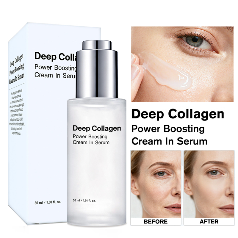 Deep Collagen Power Boosting Cream In Serum 30ml – Anti Aging Firming Face Serum with Hydrolyzed Collagen & Niacinamide