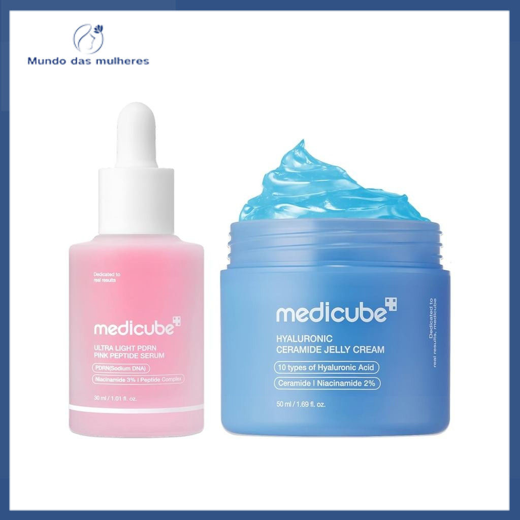 Medicube Ultra Light PDRN Pink Peptide Ampoule 30ml + Hyaluronic Ceramide jelly Cream 50ml