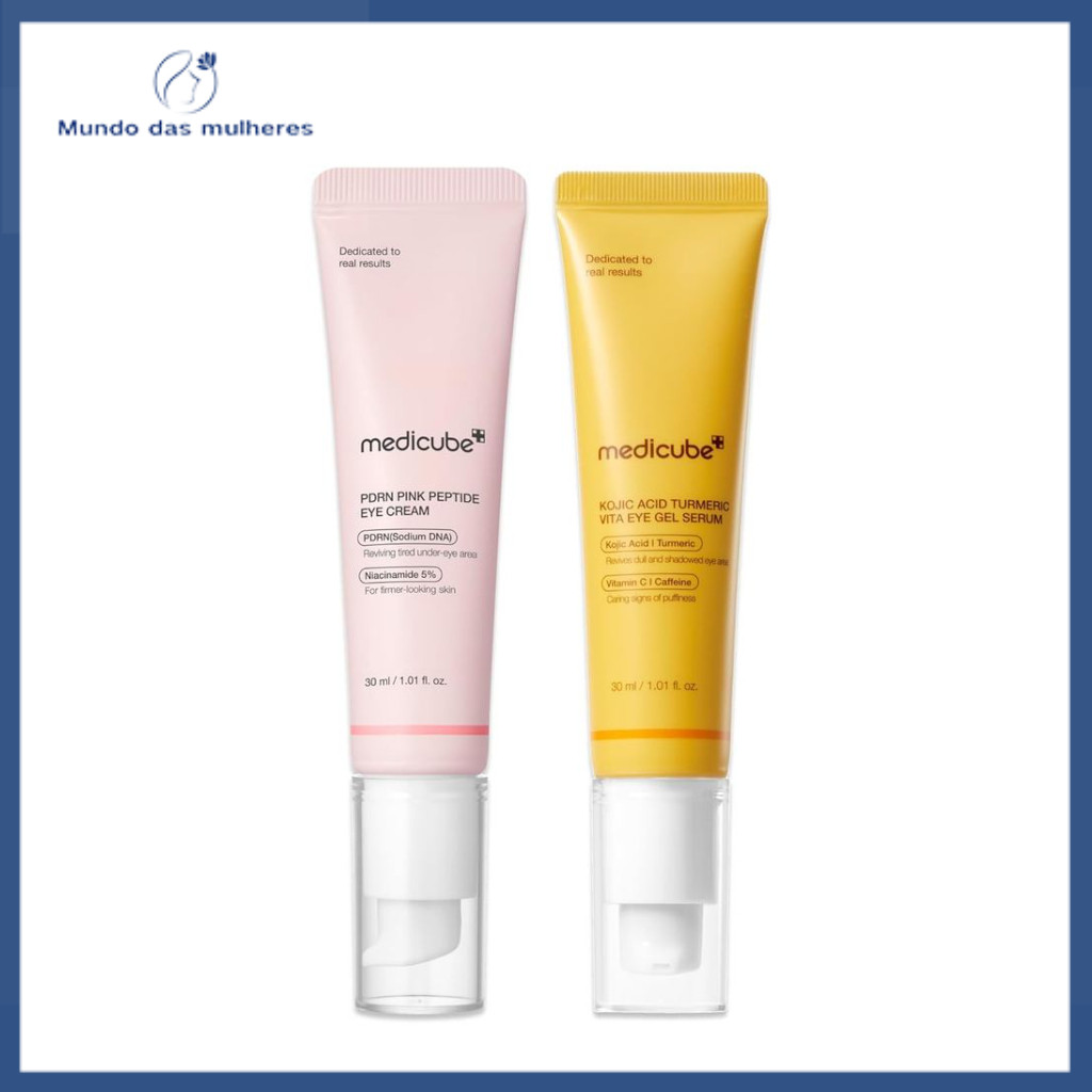 Medicube PDRN Pink Peptide Eye Cream 30ml + Kojic Acid Turmeric Vita Eye Gel Serum 30ml
