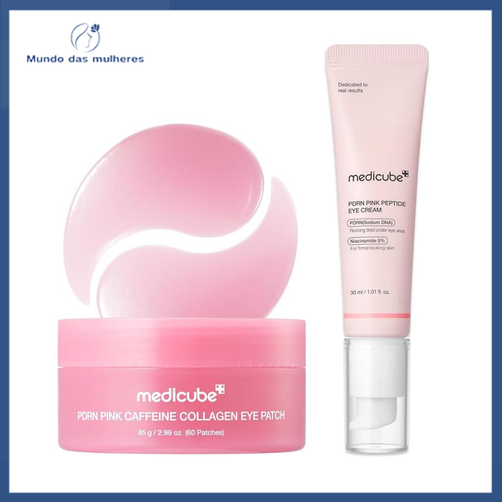 Medicube PDRN Pink Caffeine Collagen Eye Patch 85g + PDRN Pink Peptide Eye Cream 30ml