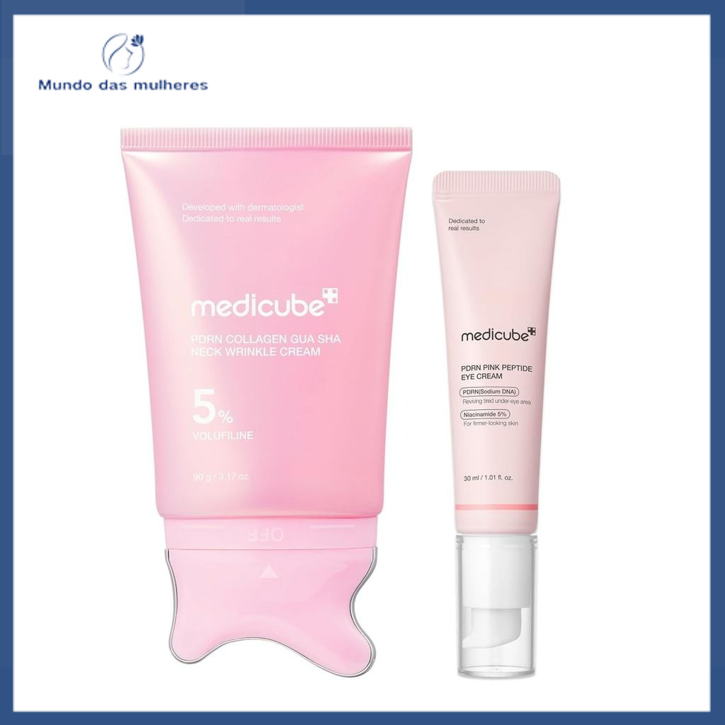 [NEW] Medicube PDRN Collagen Gua Sha Neck Wrinkle Cream 90g + PDRN Pink Peptide Eye Cream 30ml