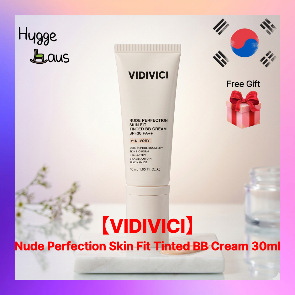 VIDIVICI Nude Perfection Skin Fit Creme BB Colorido 30ml 5 Tons Hidratante Base Brilhante Natural