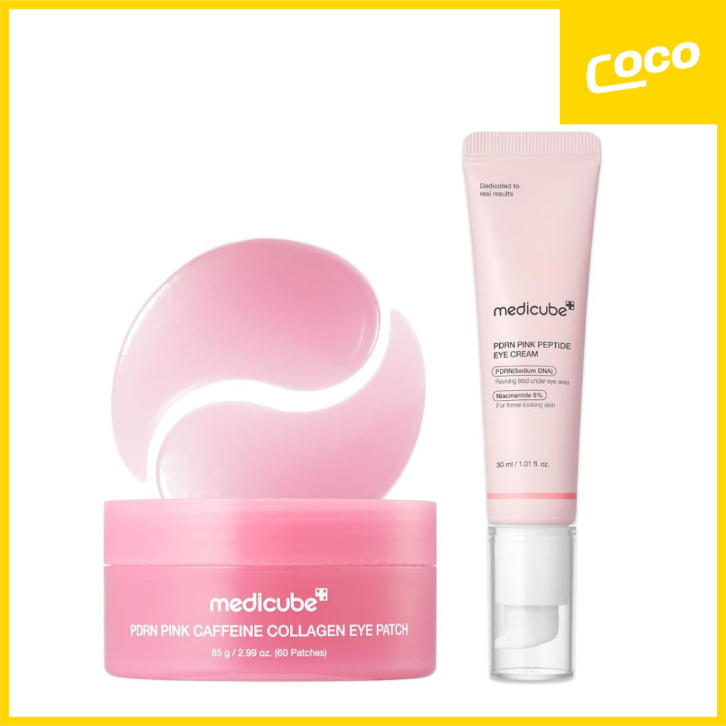 [NEW]MEDICUBE PDRN Pink Caffeine Collagen Eye Patch 85g&Peptide Eye Cream 30ml