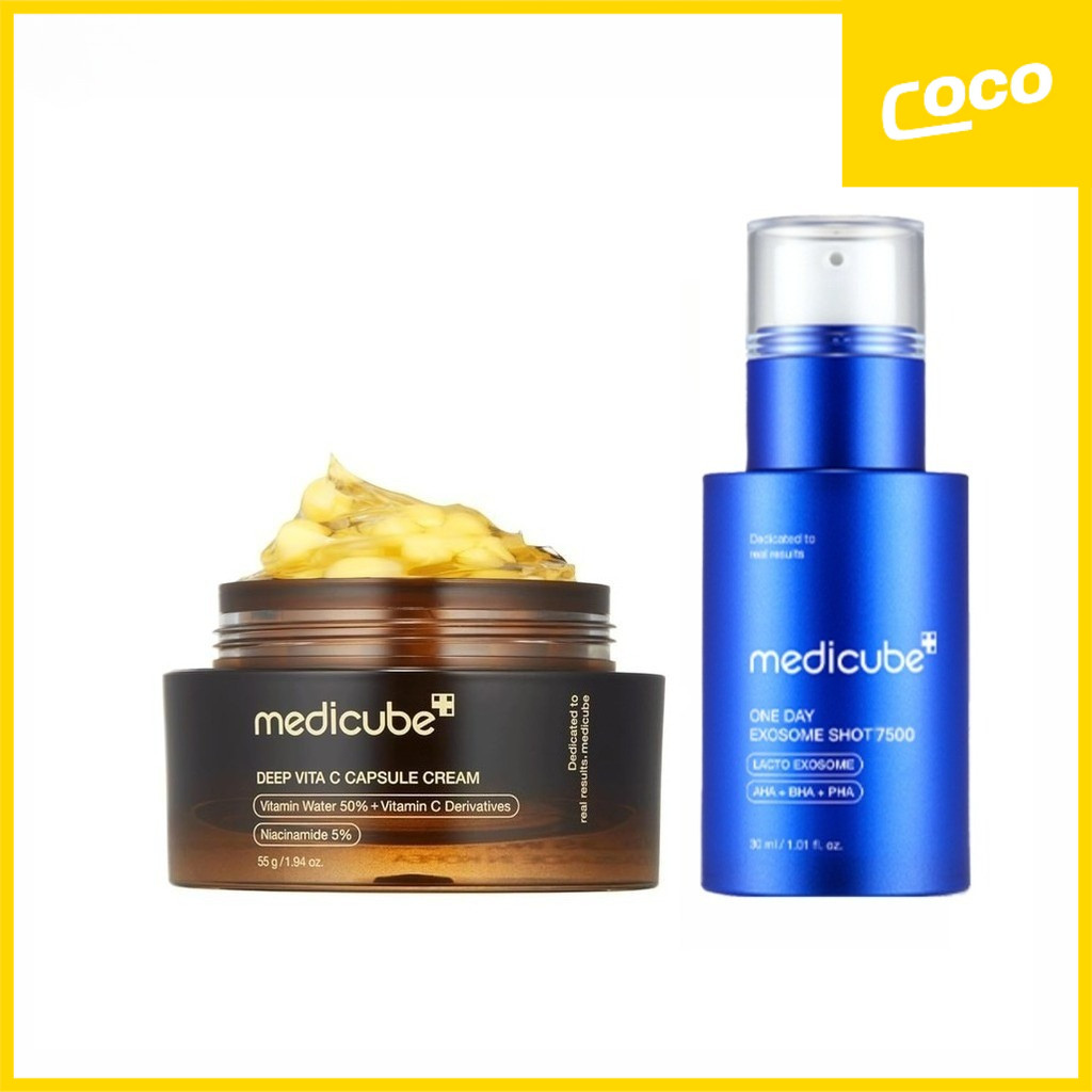 Medicube Deep Vita C Capsule Cream 55g&zero One-Day exosome Shot Pore Ampoule 7500 30ml