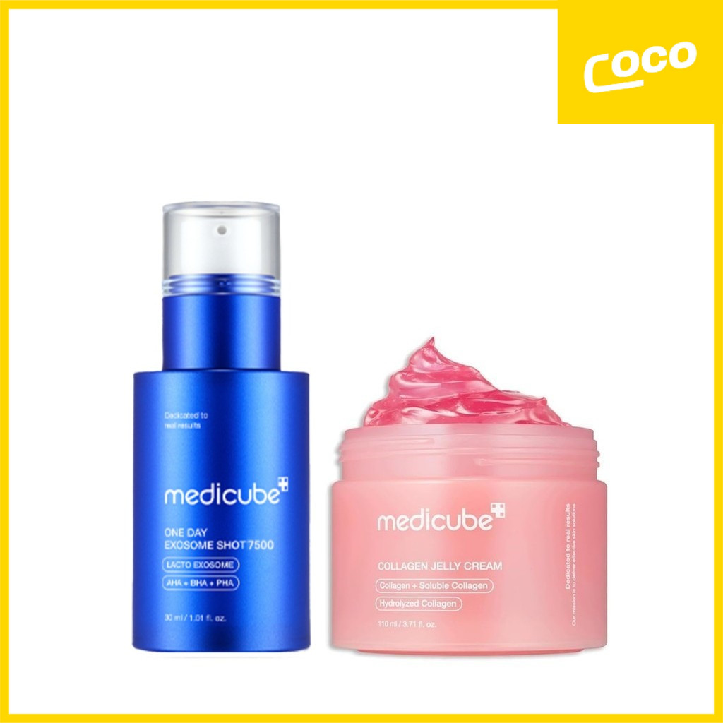 Medicube zero One-Day exosome Shot Pore Ampoule 7500 30ml&Collagen Jelly Cream 110ml