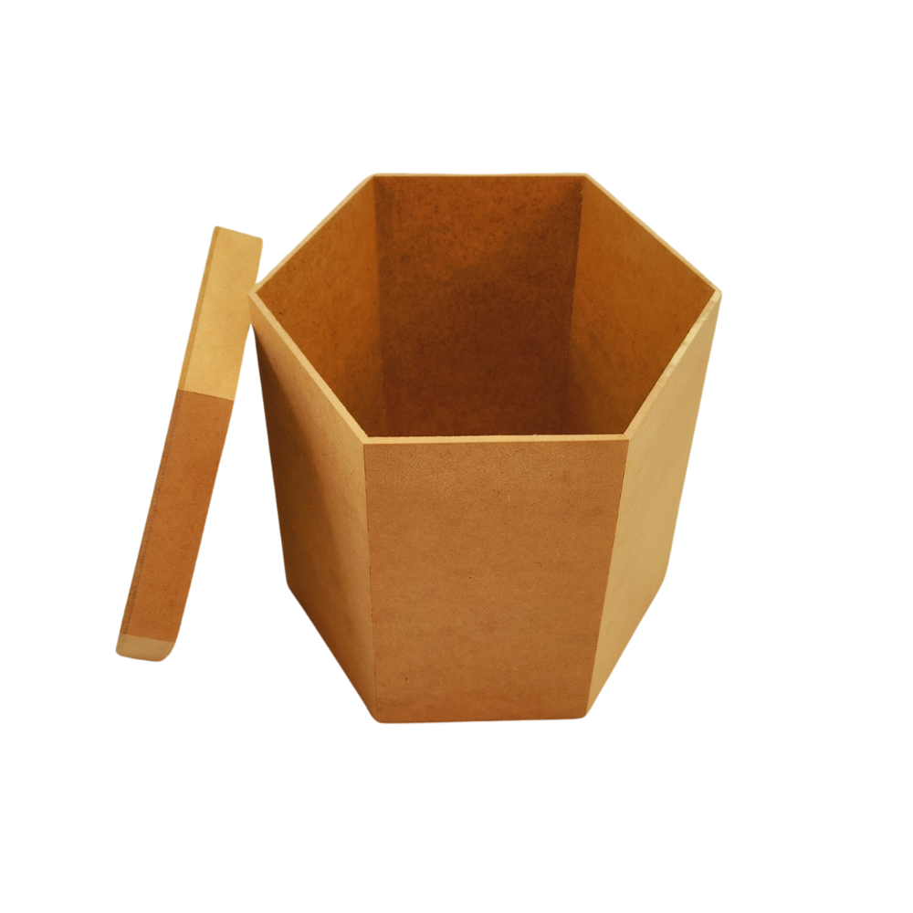 Porta Panetone com Tampa em MDF Liso – Embalagem Natalina para Presentes ou Decoração