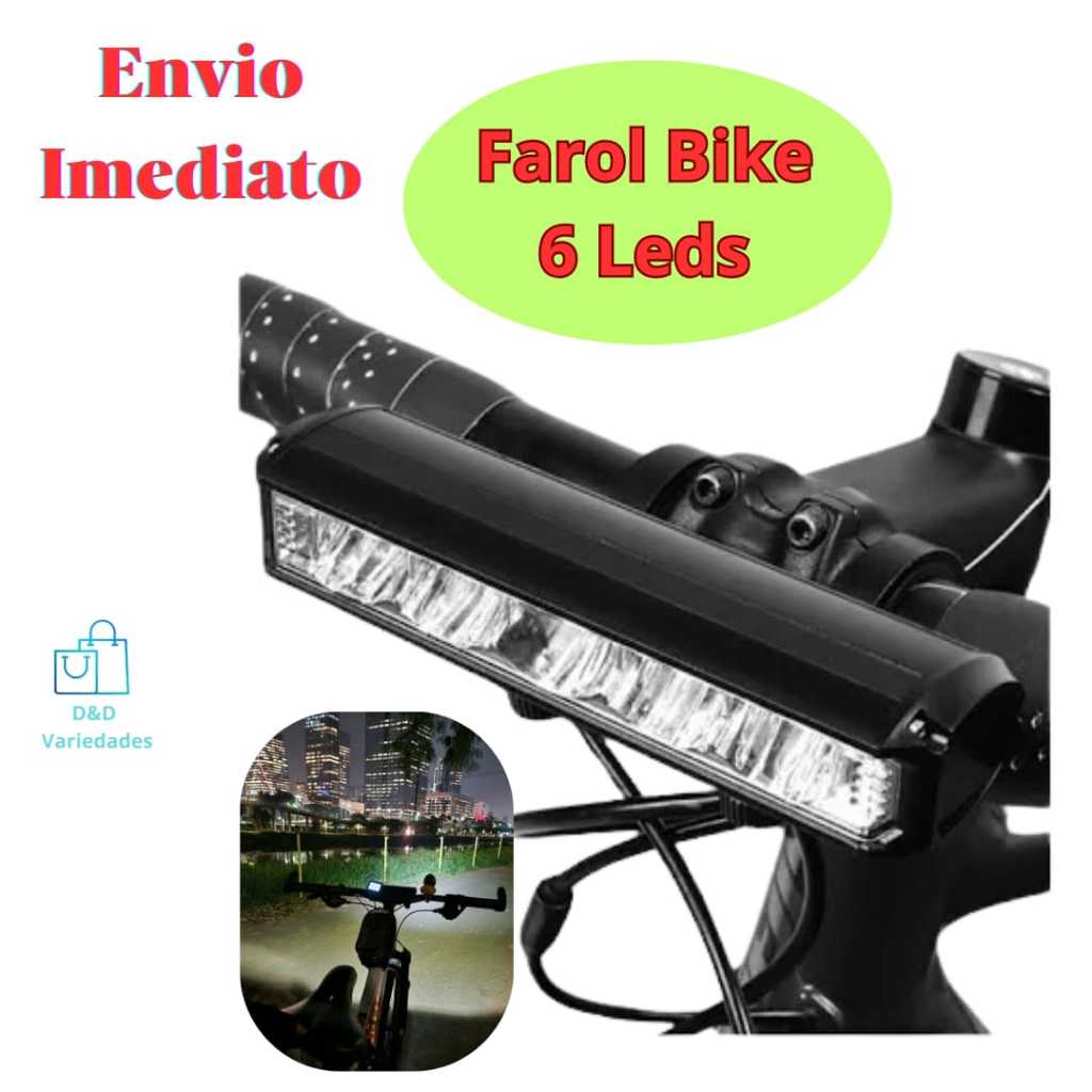Farol Bike 6 Leds Tg3 18.000 Lumens Melhor Q Newboler Profissional
