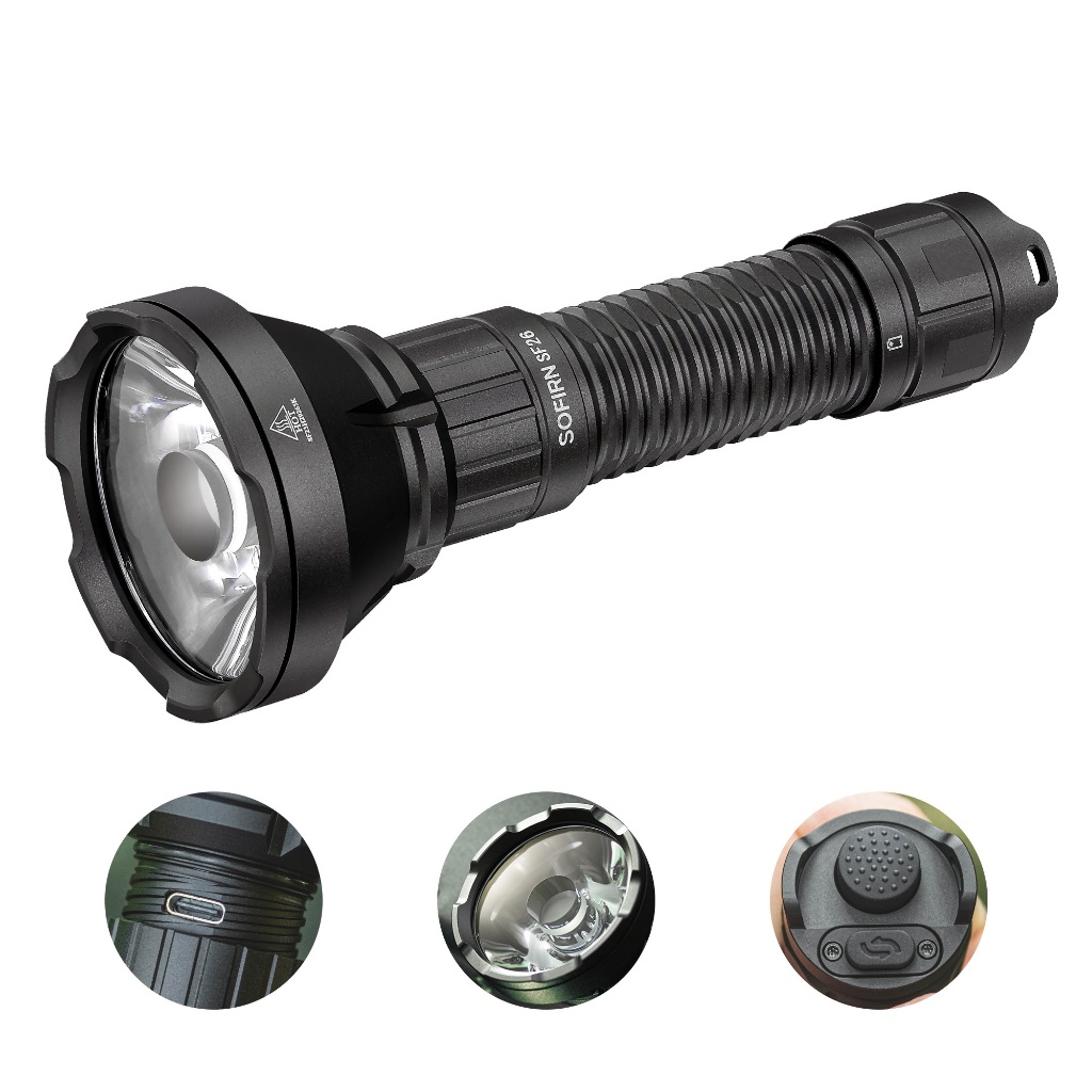 Lanterna Sofirn SF26 Recarregável Brilhante EDC Luz Máxima De 2.000 Lúmens , Pequena LED SFT40 Com Interruptor Traseiro