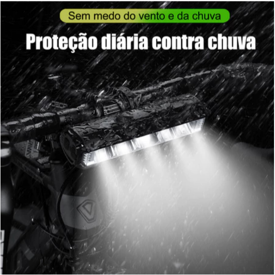 Farol Bike 6 Leds Tg3 18.000 Lumens Melhor Q Newboler Ecooda