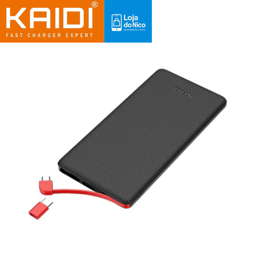 Power Bank Kaidi 5000mah E 10000mah Carregador Portatil Original Top