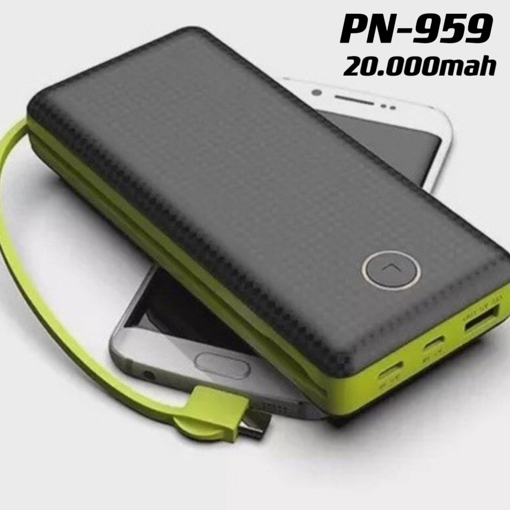 Carregador Portátil 5000/10000/20000mah PN-959/956/952/951 Bateria Power Bank 20000mah