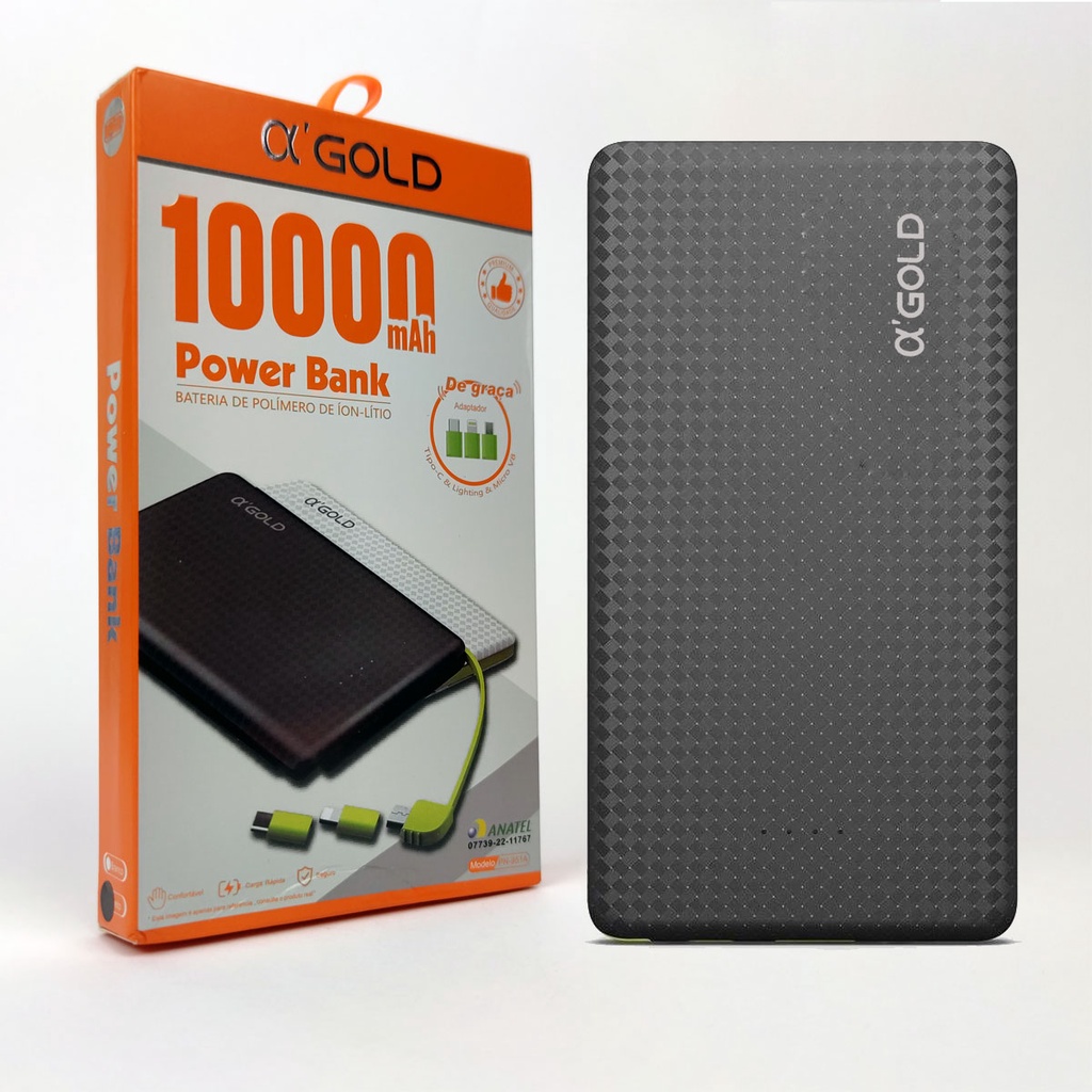 Carregador portatil Original Power Bank 10000 mAh e 5000 mAh