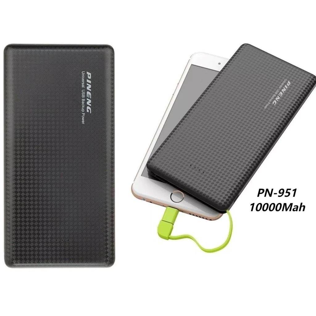 Carregador Portátil Pineng Power Bank 10000mah , 5000mah com adaptador iPhone e V8