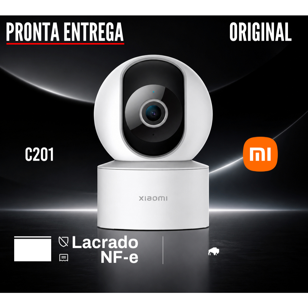 Câmera Xiaomi Smart C201 HD 1080p high resolution 360° visão noturna detector movimento