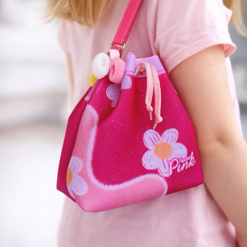 Bolsa Infantil Menina Transversal Tipo Bucket Princesa Unicórnio Panda Rosa Pink – Estampas Variadas