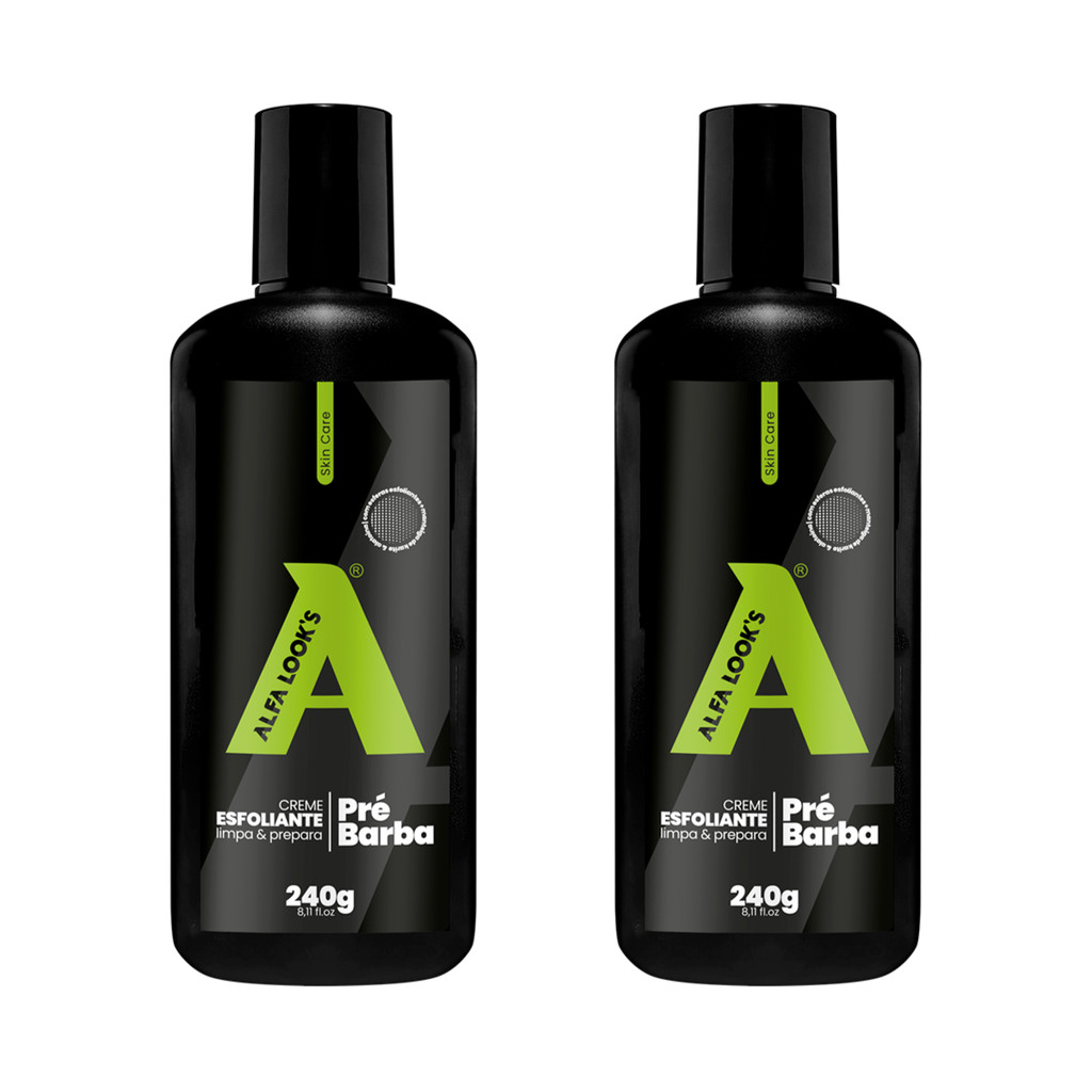 Kit 2 Un Creme Esfoliante Pré Barba Lemon 240Gr - Alfa Look'S