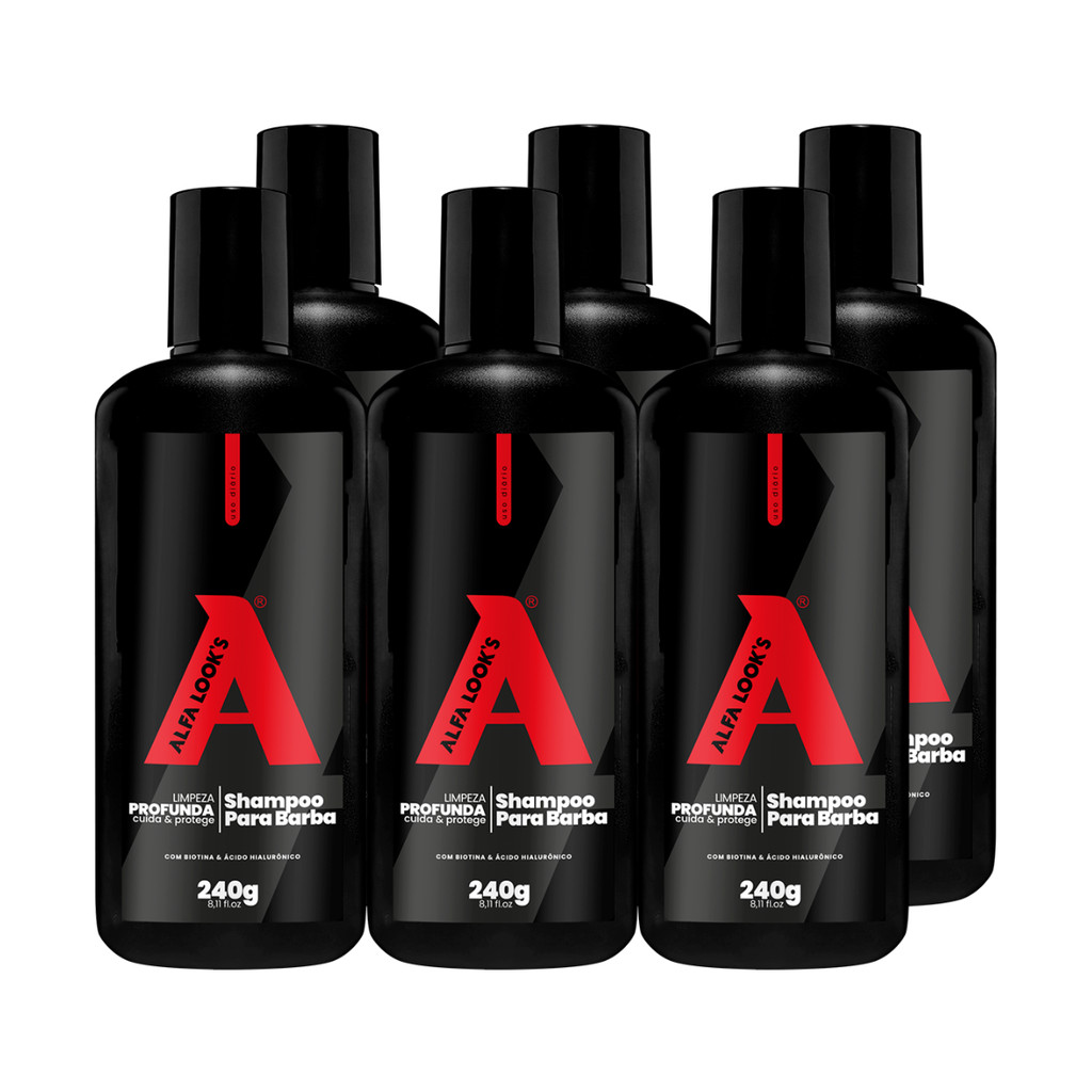 Kit 6 Un Shampoo Para Barba 240gr - Alfa Look'S