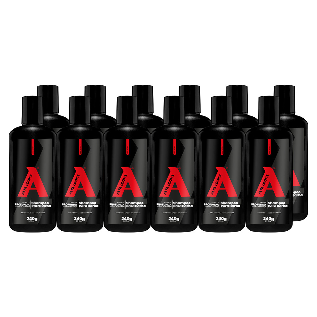 Kit 12 Un Shampoo Para Barba 240gr - Alfa Look'S