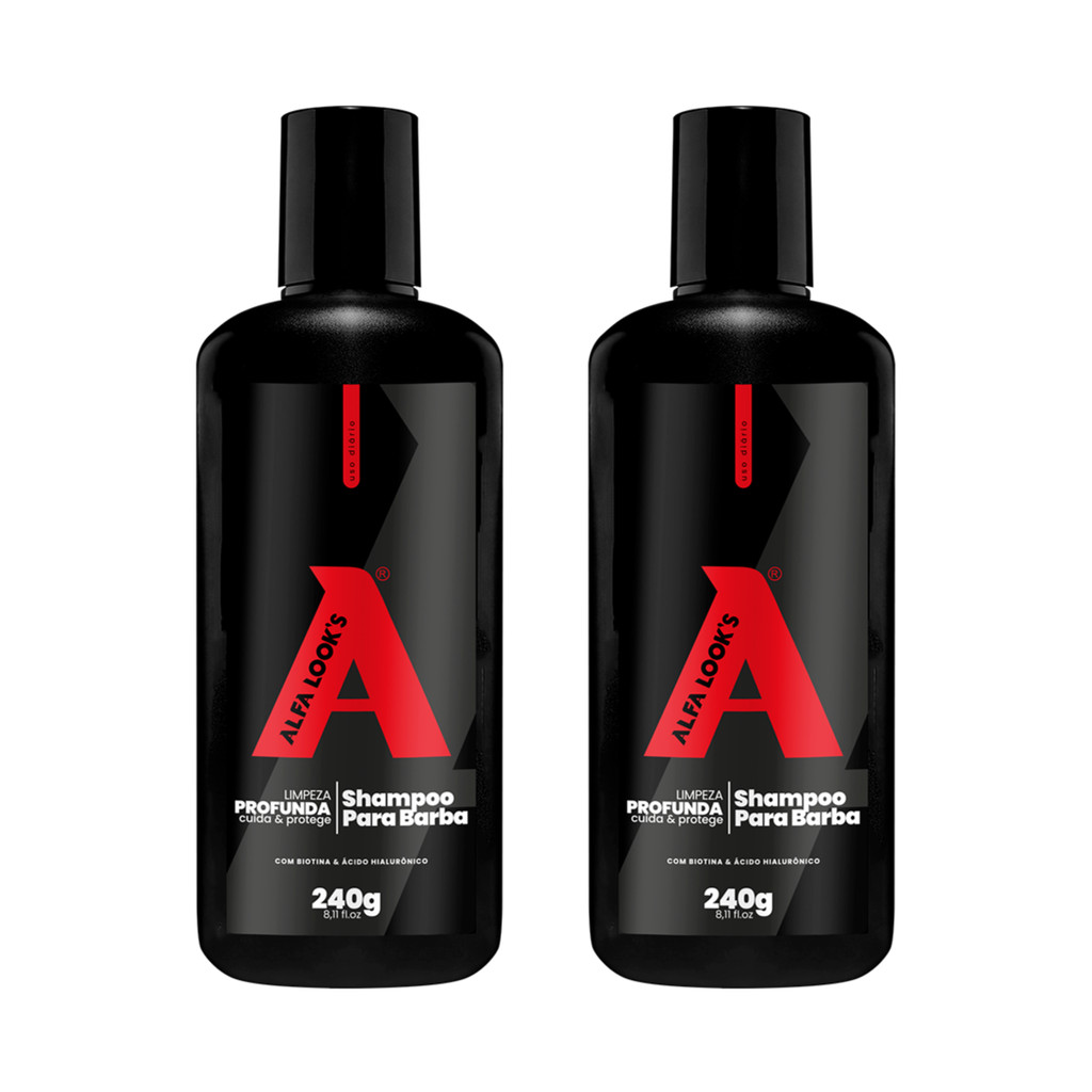 Kit 2 Un Shampoo Para Barba 240gr - Alfa Look'S