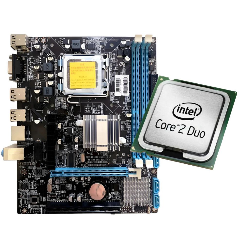 Kit Upgrade Intel Core 2 Duo E7400, Placa Mãe G41 LGA775 DDR3 Pronto para Montar