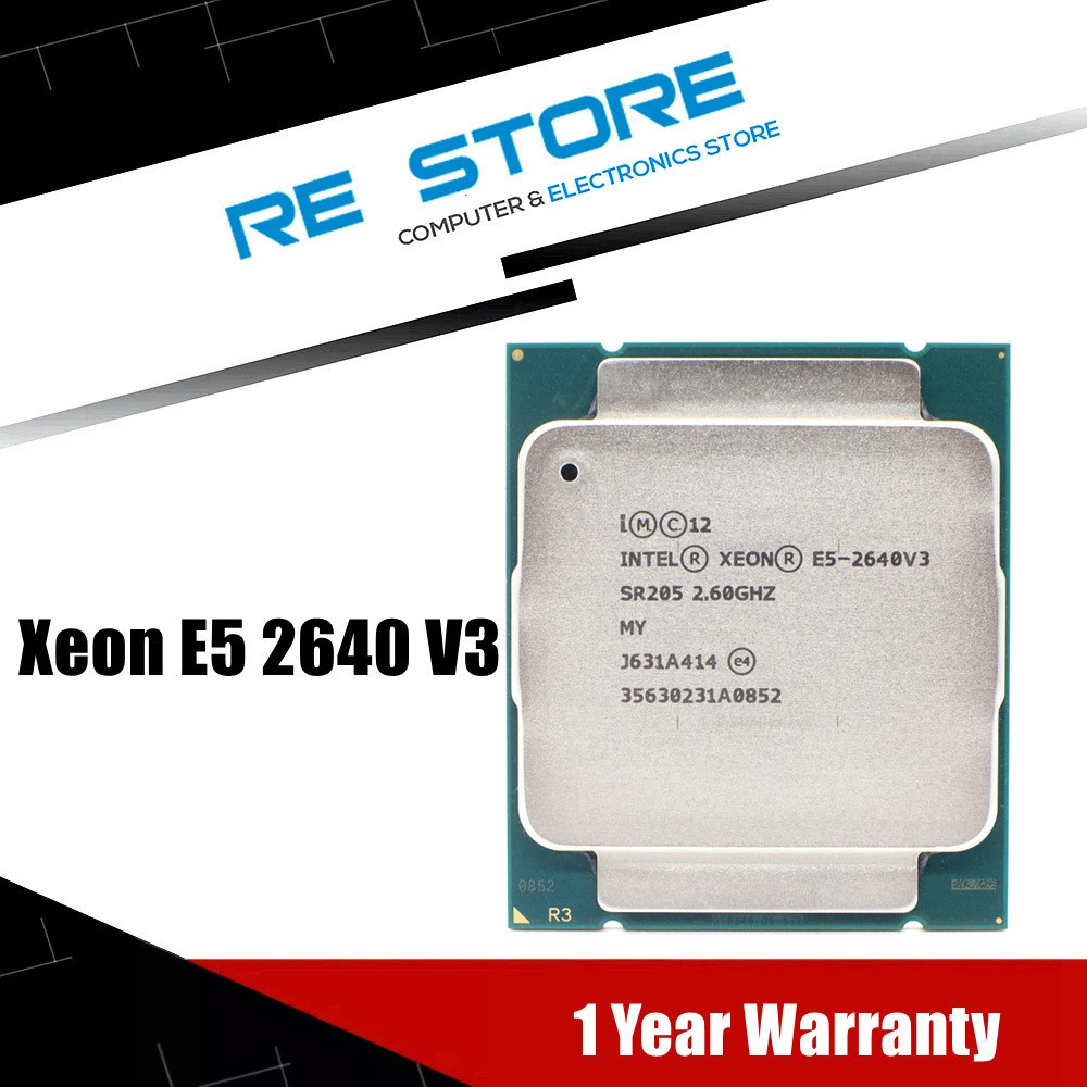 [Estoque pronto] Processador intel xeon e5 2640 v3 sr205 2.6ghz 8 núcleos 90w lga soquete 2011-3 cpu e5 2640v3