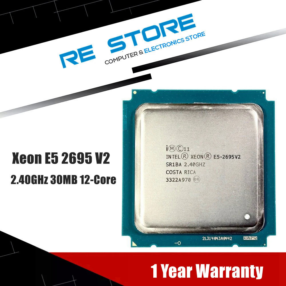[Estoque pronto] processador cpu de servidor intel xeon e5 2695 v2 2.40 ghz 30mb 12 Core 115w lga 2011 sr1ba e5 2695v2