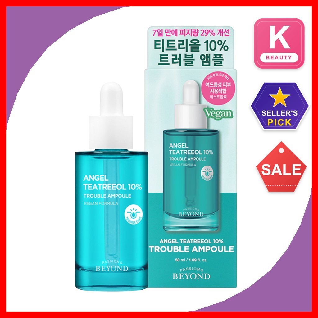 [Além] Angel Teatreel 10 % Ampola Calmante 50ml 1 Unidade/Soro Facial Coreano/Cuidado Clarificante E Suave