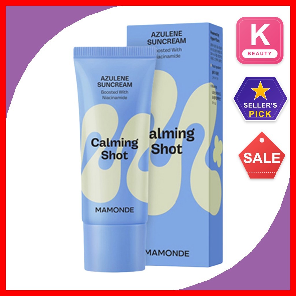[Mamonde] Creme Solar Calmante Shot Azulene Fps50 + PA + + 1 Unidade/Cuidado UV Suave