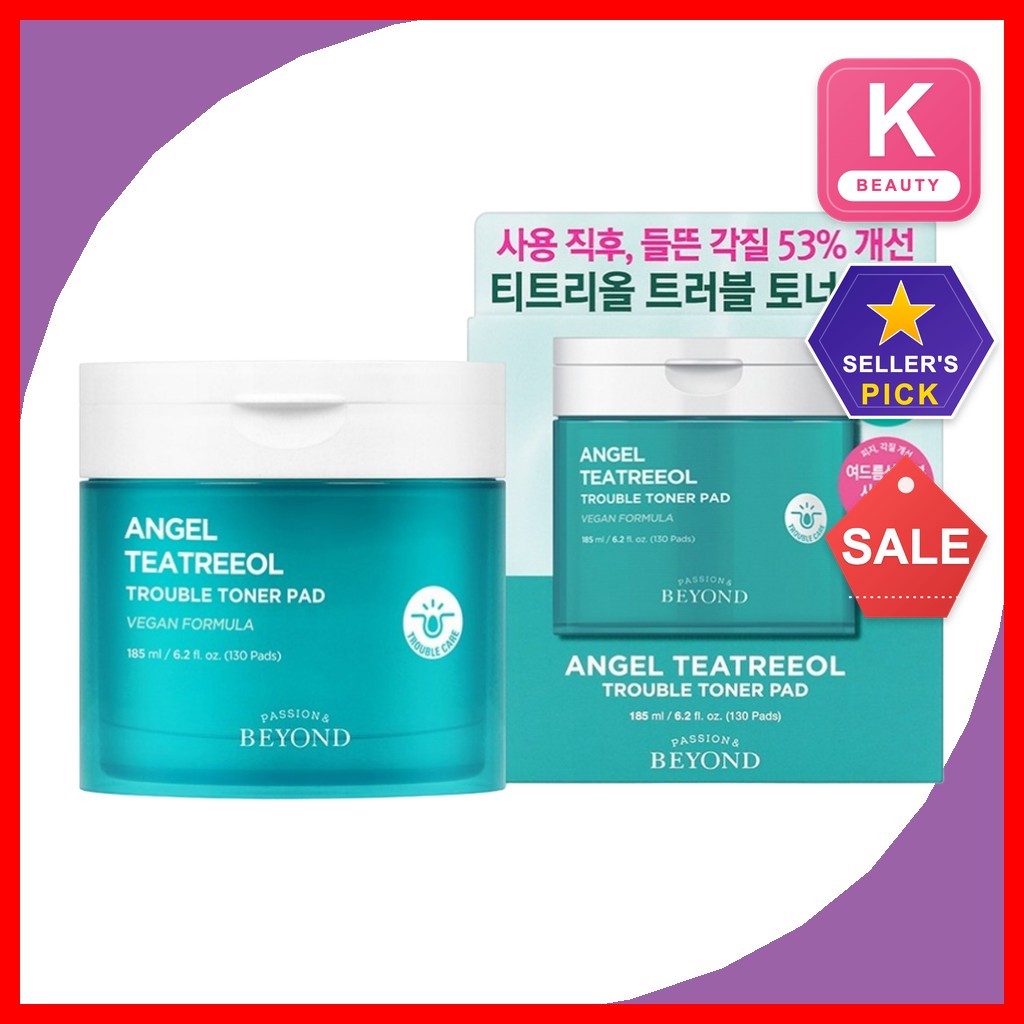[Além] Almofada De Toner Angel Teatreeol Trouble 185ml 130pads/Facial Coreana/Calmante Suave E Cuidados Com Os Poros