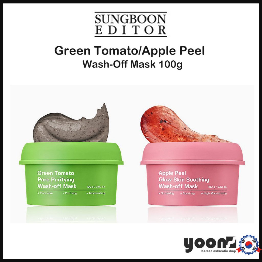 [SUNGBOON EDITOR] Purificador De Poros De Tomate Verde/Máscara De Lavagem Suave E Calmante Com Casca De Maçã 100 G_da Co