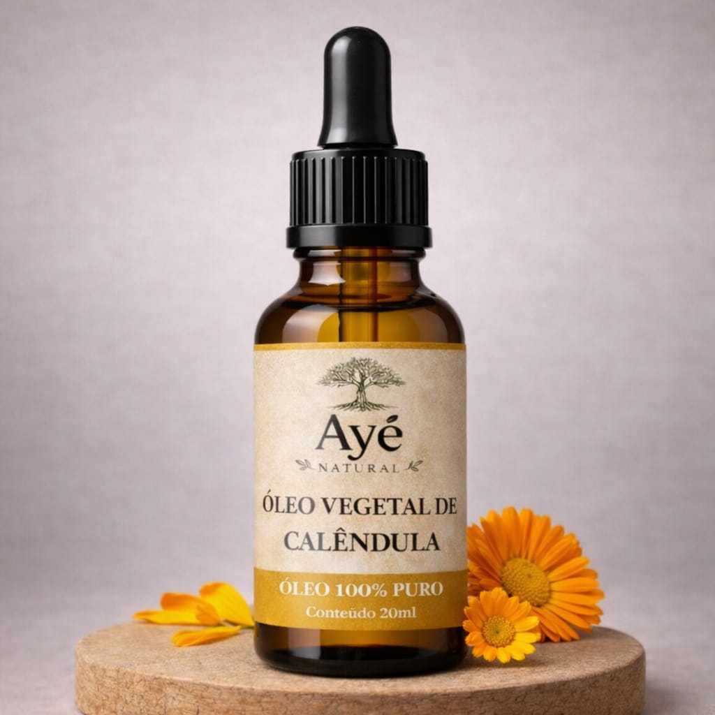 Óleo Vegetal  Calêndula 100% Puro - Hidratação Suave Para Pele Sensível | Calmante Natural e Massagem