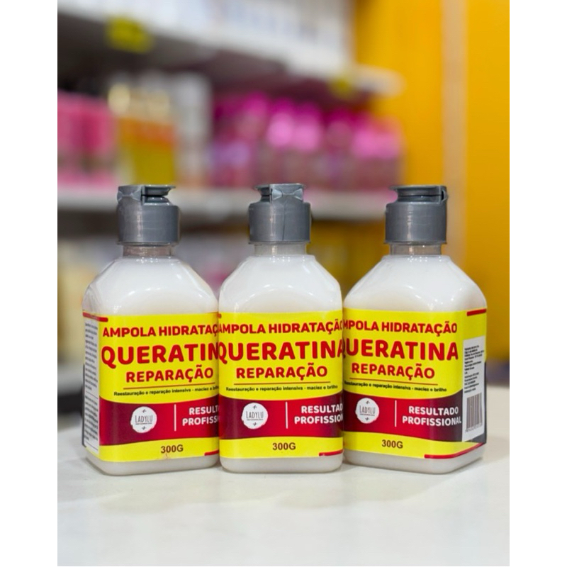 Queratina reparação resultado profissional, ampola hidratação 300g