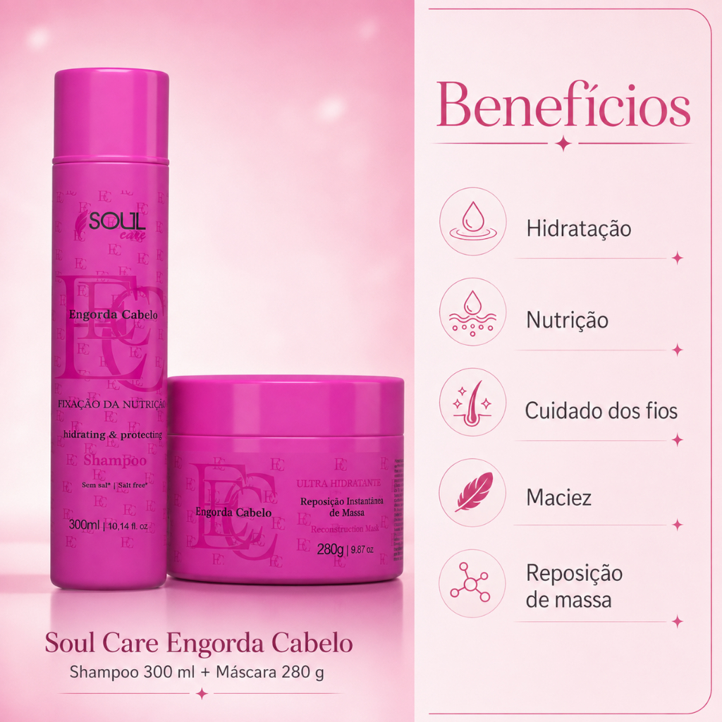 Kit Reparador de Pontas Profissional Sem Sulfato Cronograma Capilar Queratina 300g