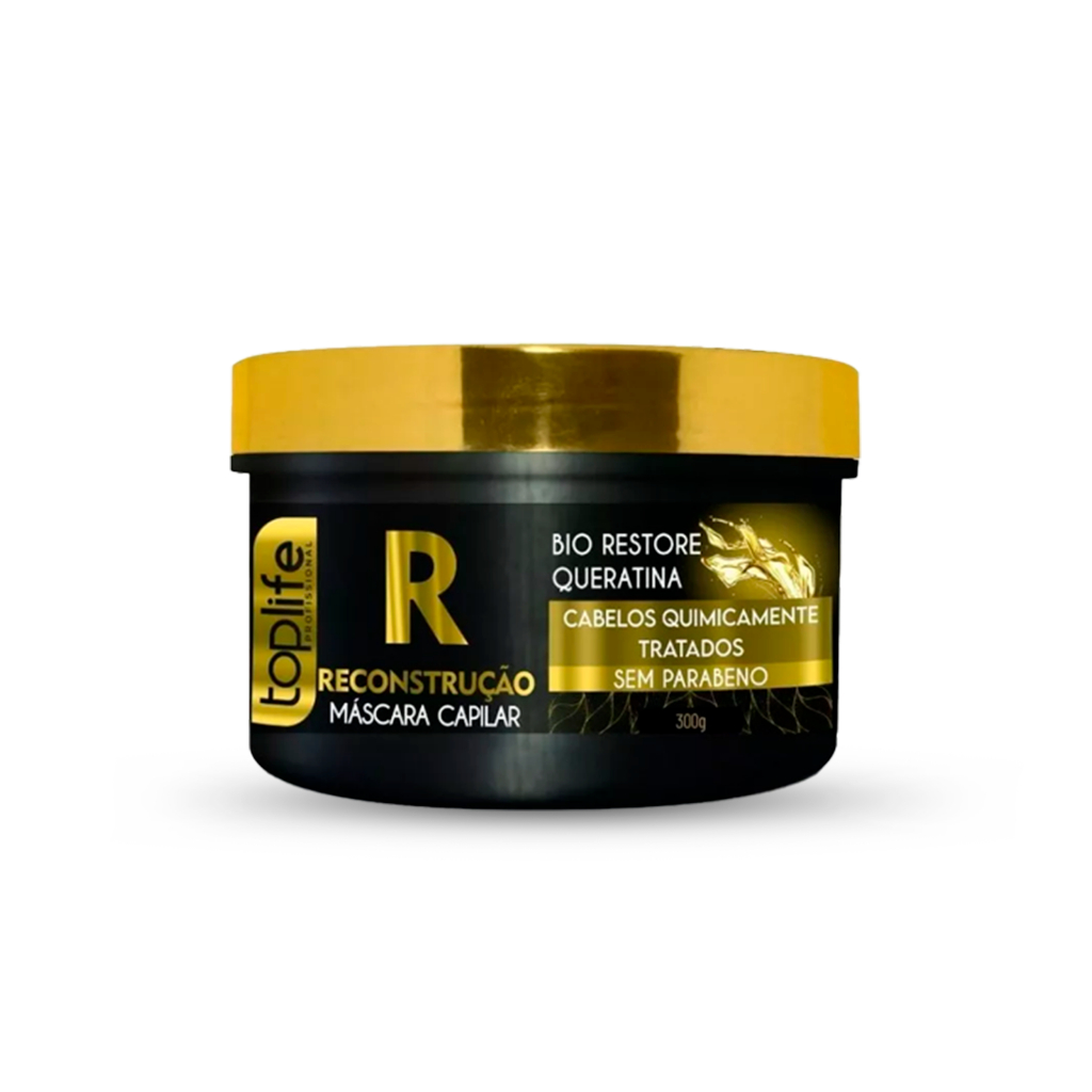 Máscara de Reconstrução Intensiva Bio Restore + Queratina Toplife Profissional 300g