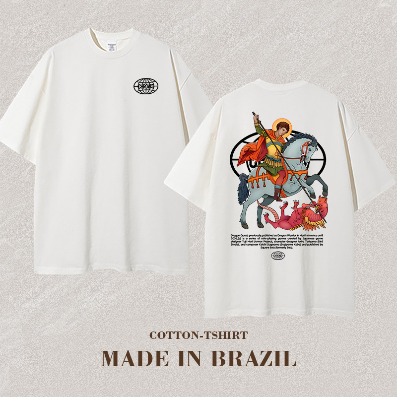 São Camiseta Chronic Jorge Unissex Gola Redonda Chronic - Acompanha Adesivos 2024 Nova