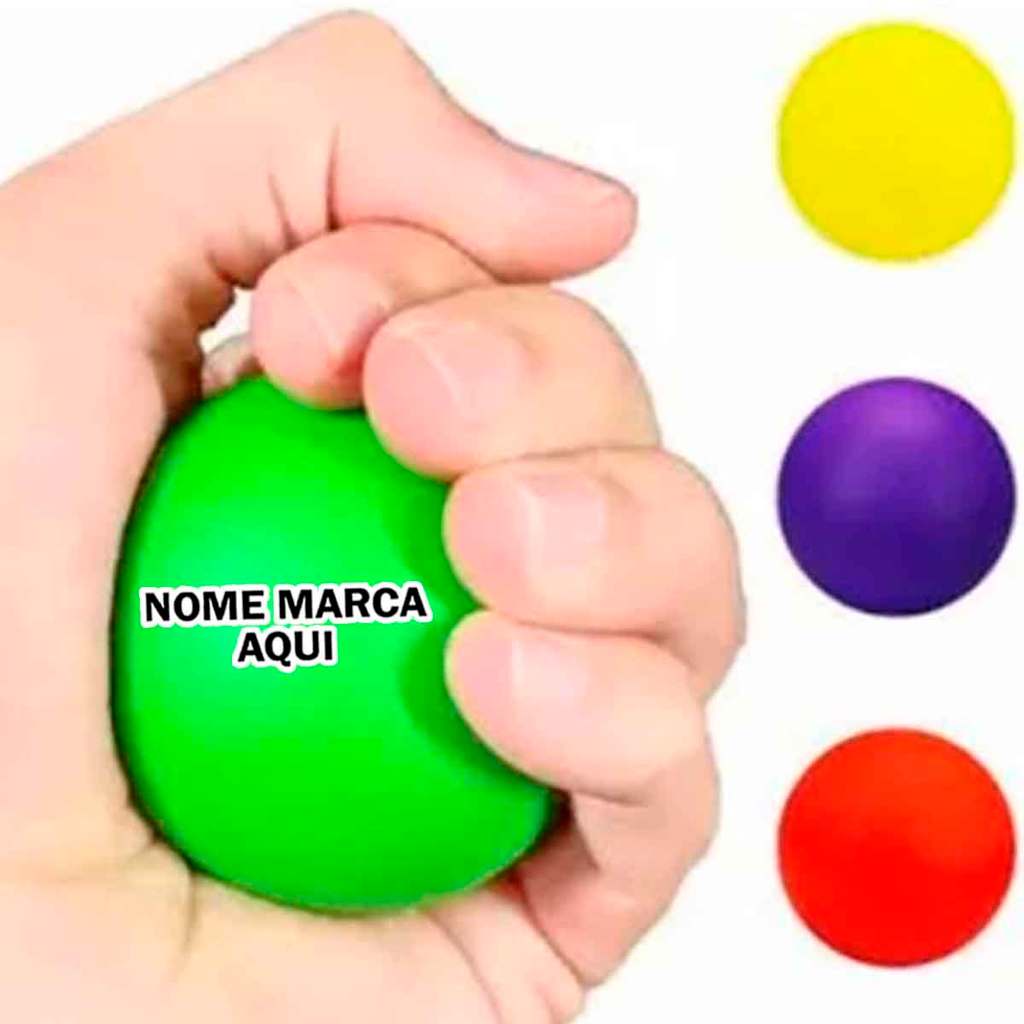 Bola Bolinha Anti Stress Lisa Fisioterapia Massageadora Personalizado com nome marca logotipo empresa foto arte frase