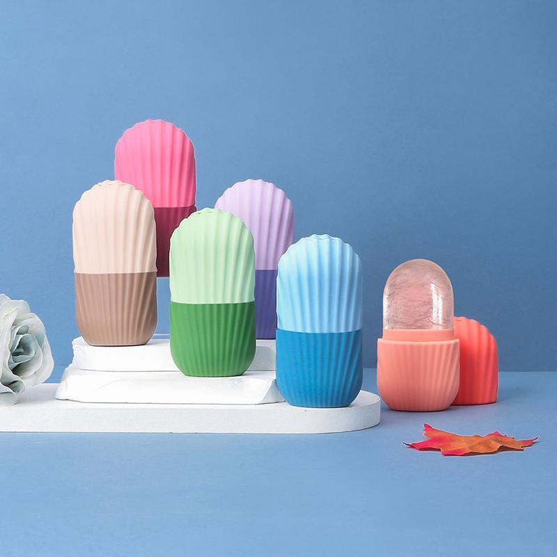 (WHDR) Bandejas De Cubos De Gelo De Silicone Rolo De Olho Facial Bola Beleza Massageador De Lifting