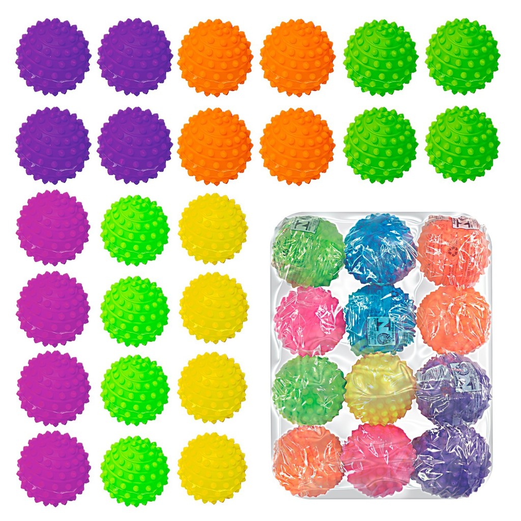 Kit 24 Bolinhas Cravo Fisioterapia Anti Stress Mão Bola Massageadora Para Pets - Apolo Brinquedos
