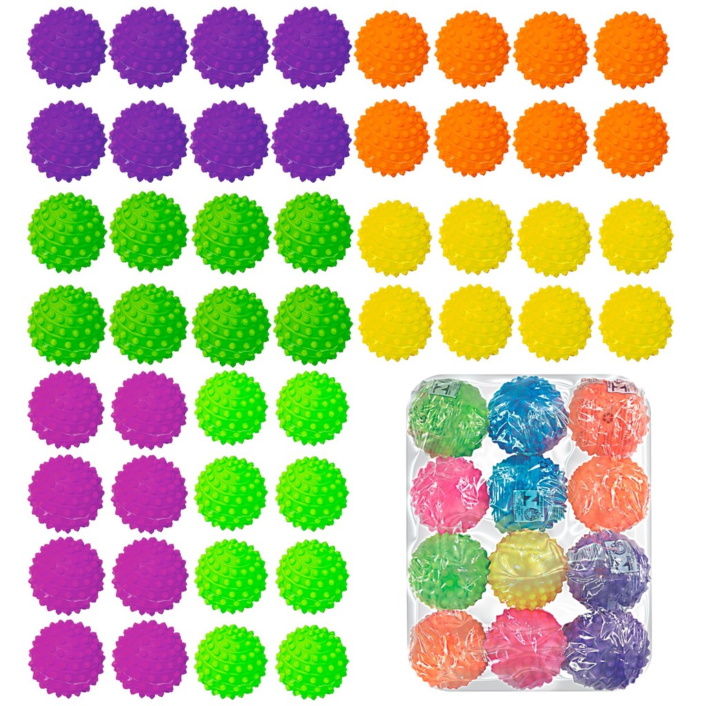 Kit 48 Bolinhas Cravo Fisioterapia Anti Stress Mão Bola Massageadora Para Pets - Apolo Brinquedos