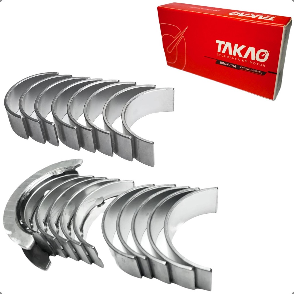 Kit Bronzina De Mancal Biela Casquilho Fixo Movel Clio Sandero Logan Kangoo 1.0 16v D4d Peug 206 7lz