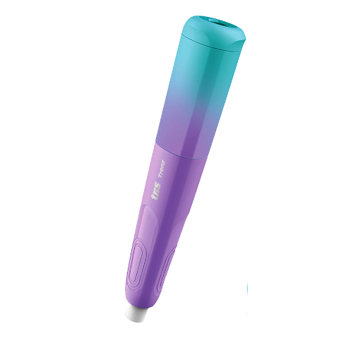 Caneta Borracha + Apontador com Depósito Trendz - Cores Sortidas