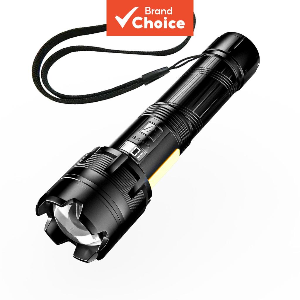 WARSUN XF126 900LM Luminus Zoom Lanterna LED Recarregável USB-C Feixe Longo 500m Alta Luminosidade