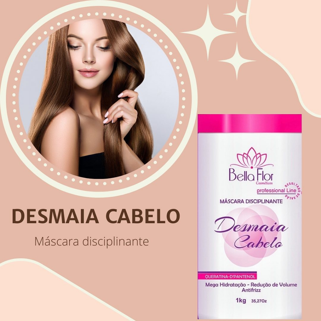 Máscara Capilar Linha Professional Bella Flor Cosméticos - Desmaia Cabelo