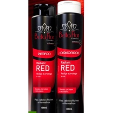 Kit Shampoo Condionador Red Matizador - Bella Flor Cosméticos - Cabelos Vermelhos